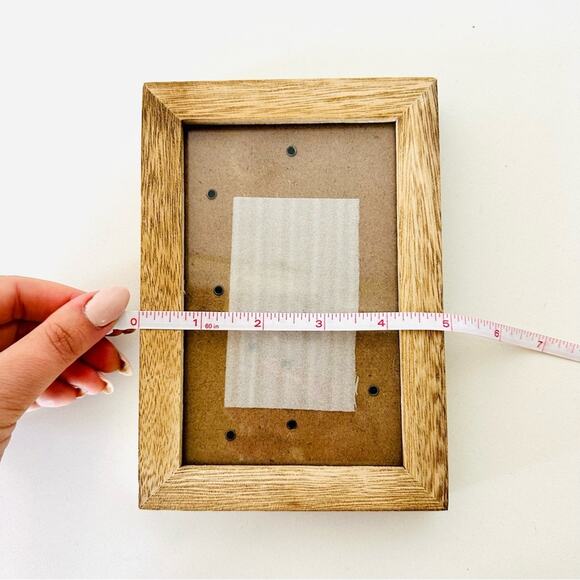 VINTAGE ANTHROPOLOGIE Brown Tan Wood Photo Picture Frame Y2K 90s 80s Rustic Fall - Picture 3 of 6